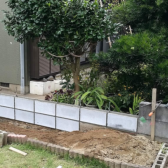 ブロック塀補修工事