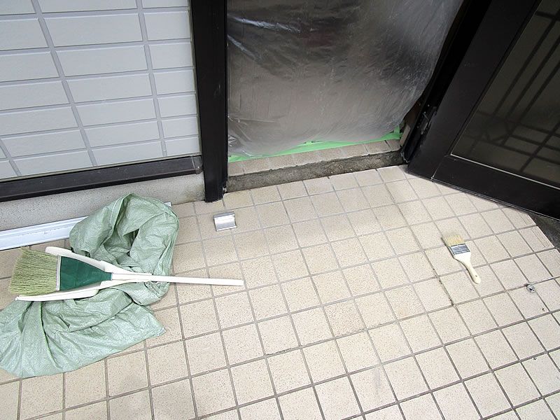 玄関 沓摺修繕工事