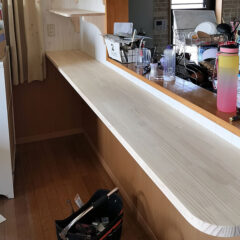 キッチンカウンター及び棚造作工事