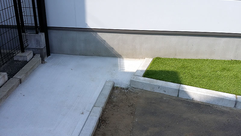 玄関アプローチの外構工事